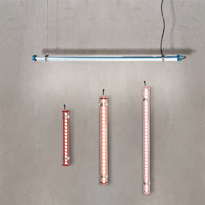 Matisse Architectural Tubular Luminaire MANI architecture tubular different colors and finishes wall mounted and suspension installation