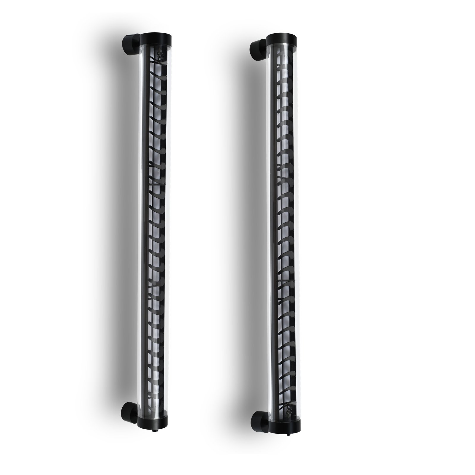 Aero Architectural Tubular Luminaire AREO aluminum louver system with rotary knob for adjustable light direction and glare control