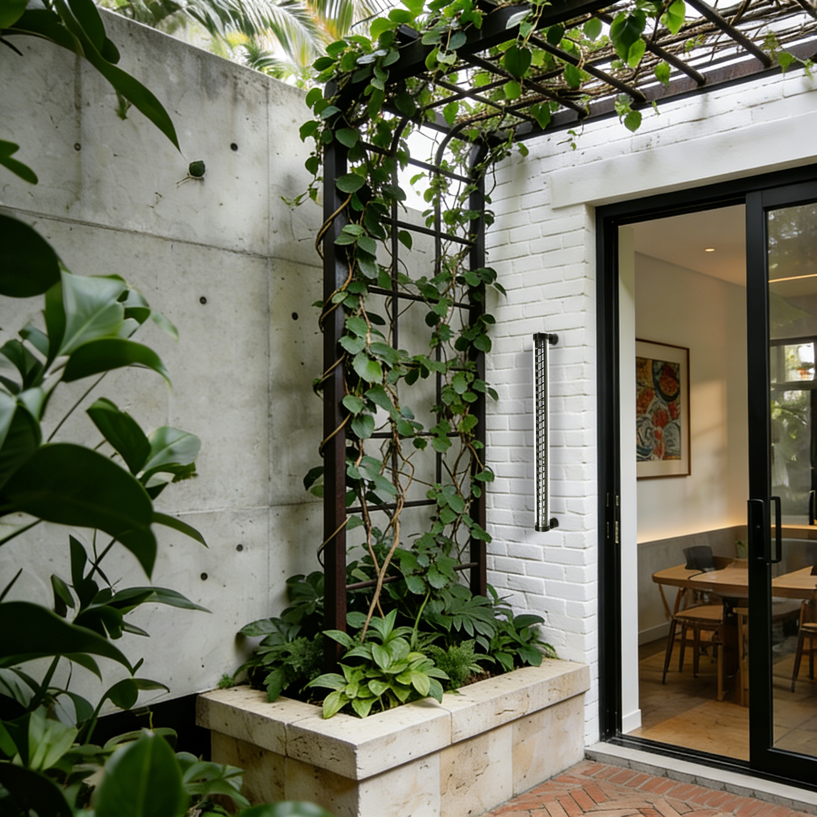 Aero Architectural Tubular Luminaire AREO adjustable tubular wall light with aluminum louver system