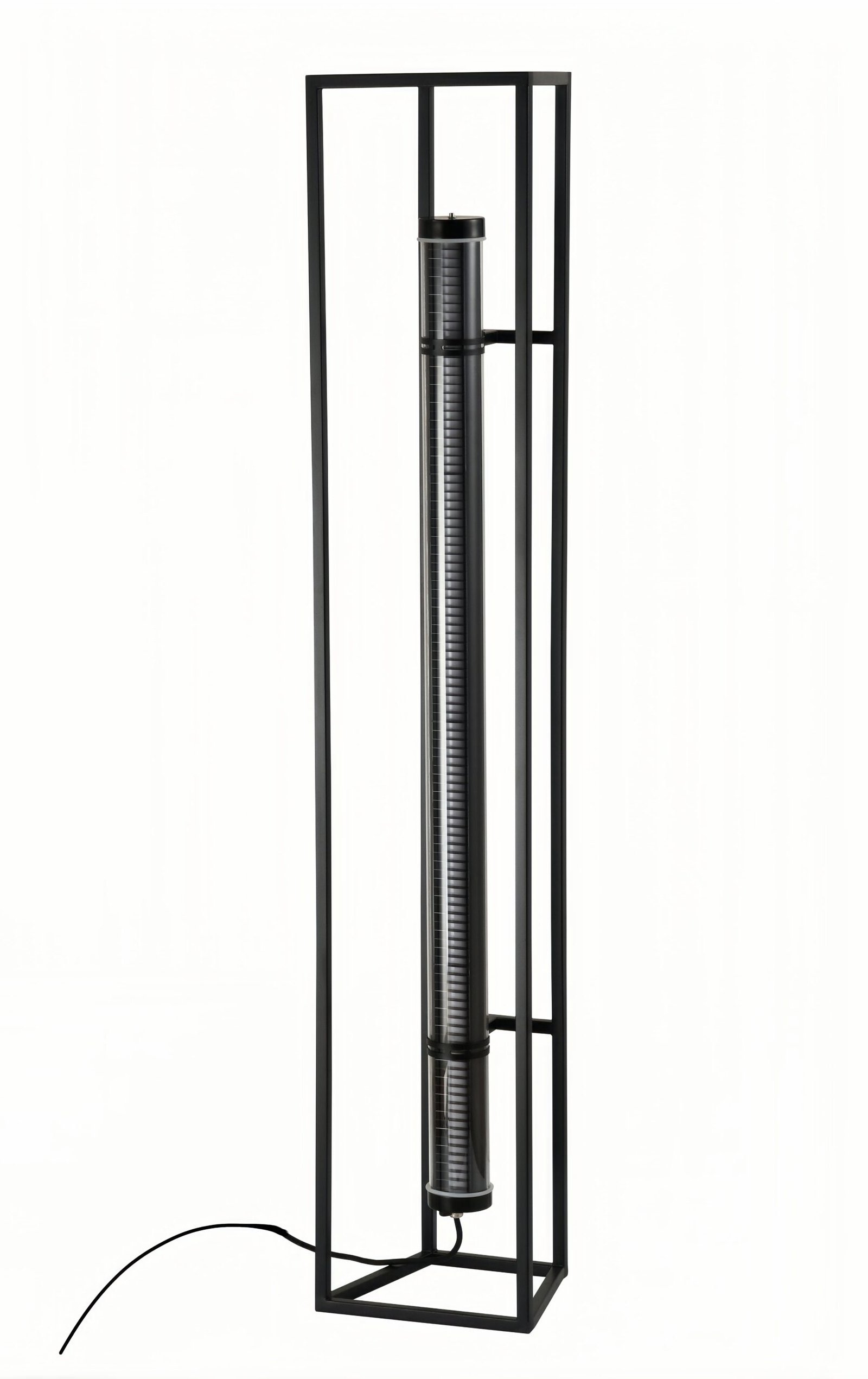 Frame Tower Architectural Tubular Floor Lamp Geometric floor lamp with an open trapezoidal iron frame