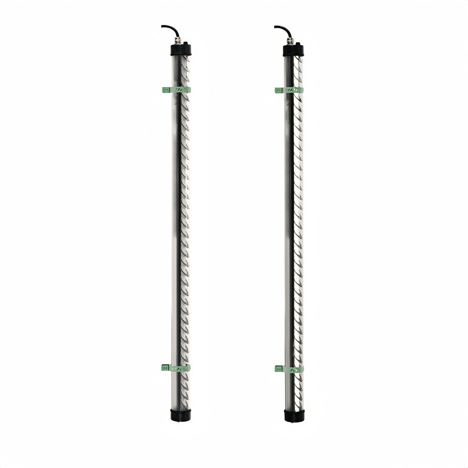 Matisse Architectural Tubular Luminaire Architectural tubular LED light with smoked tube and twisted internal louver