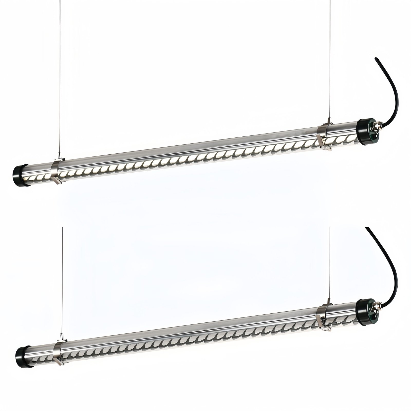 Matisse Architectural Tubular Luminaire Architectural tubular LED light with smoked tube and twisted internal louver