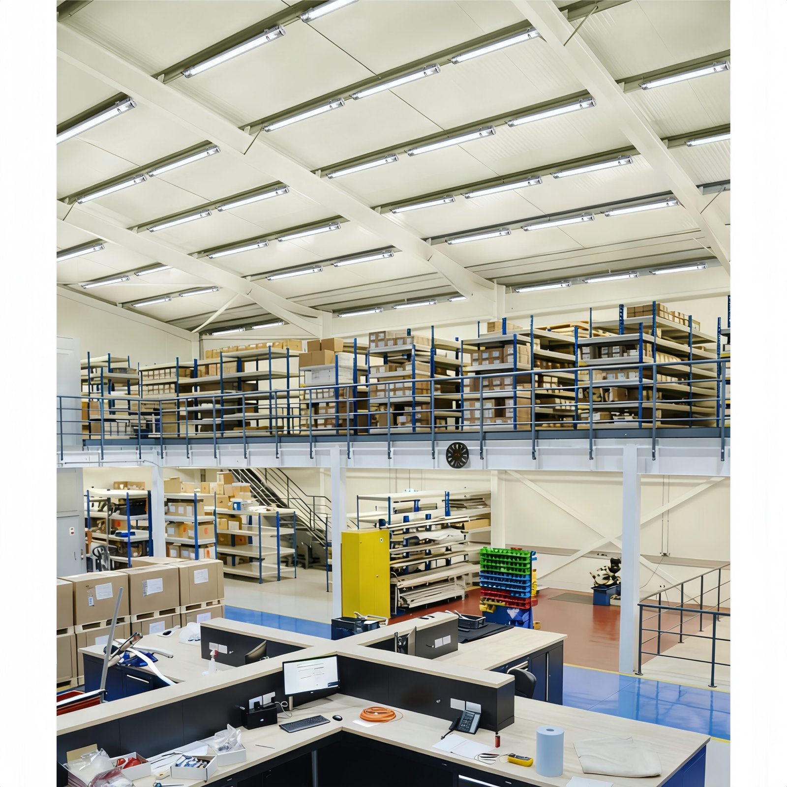 Wall-mounted and suspended installation tubular luminaires installed on a residential building façade, demonstrating clean, project-ready outdoor lighting application