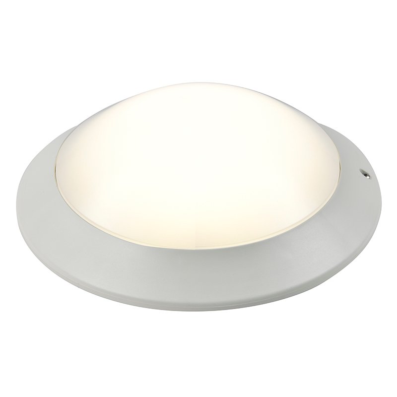 LED ceiling light with interchangeable face rings in white, graphite, and satin silver