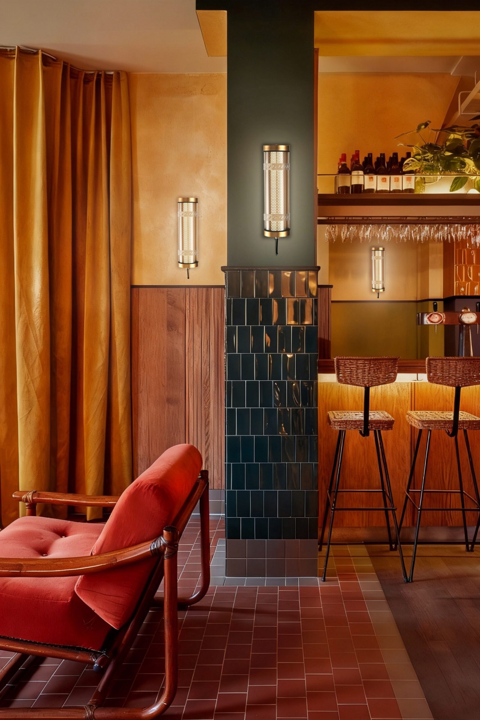 Arno Architectural Tubular Luminaire Arno IP67 IK10 architectural tubular wall lights installed on an outdoor building façade for long-term weather-resistant lighting