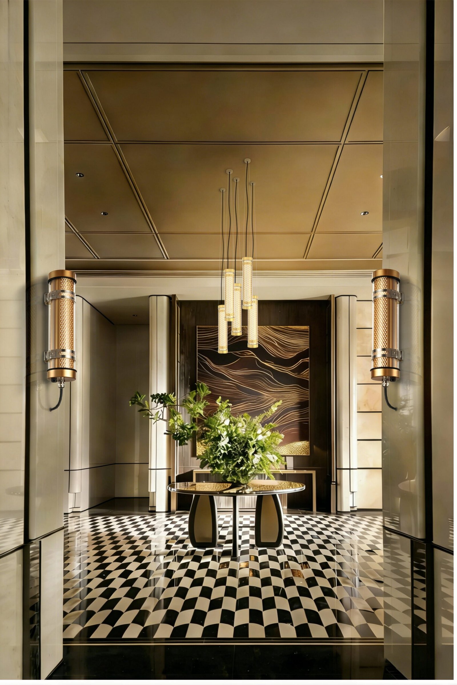 Arno Architectural Tubular Luminaire Arno IP67 IK10 architectural tubular wall lights installed on an outdoor building façade for long-term weather-resistant lighting