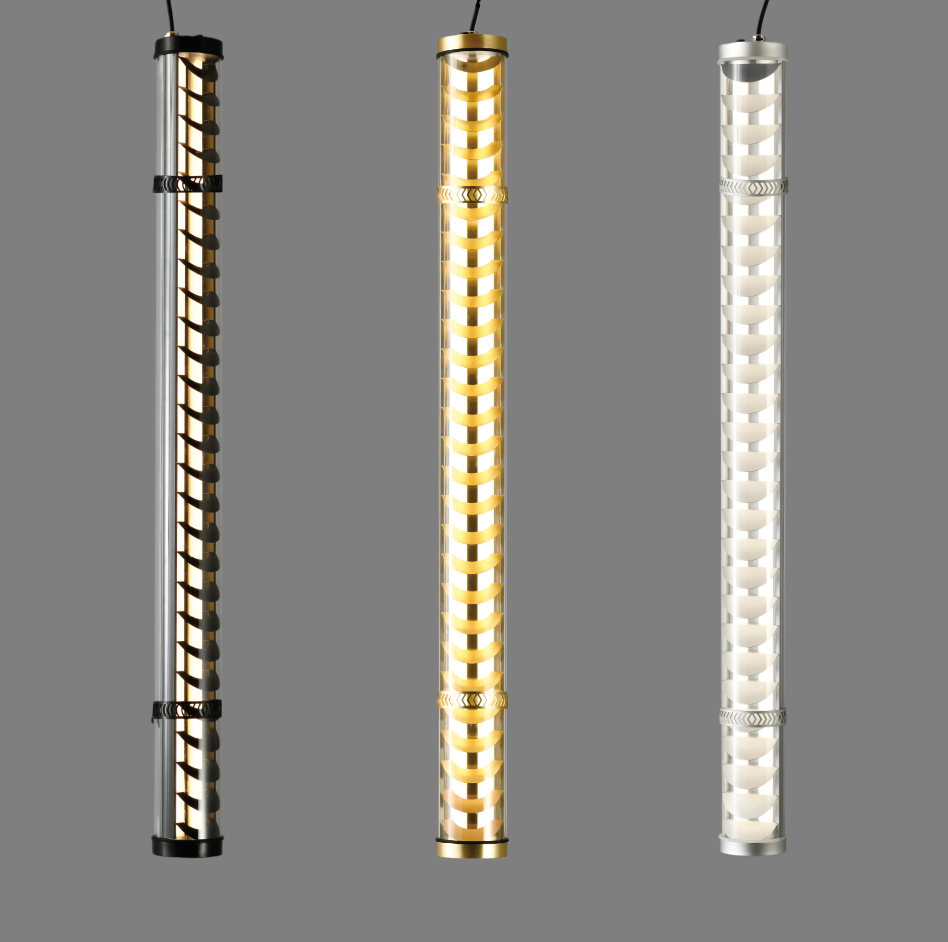 Corbusier Architectural Tubular Luminaire Corbusier decorative architectural tubular light with metal grille and transparent polycarbonate tube