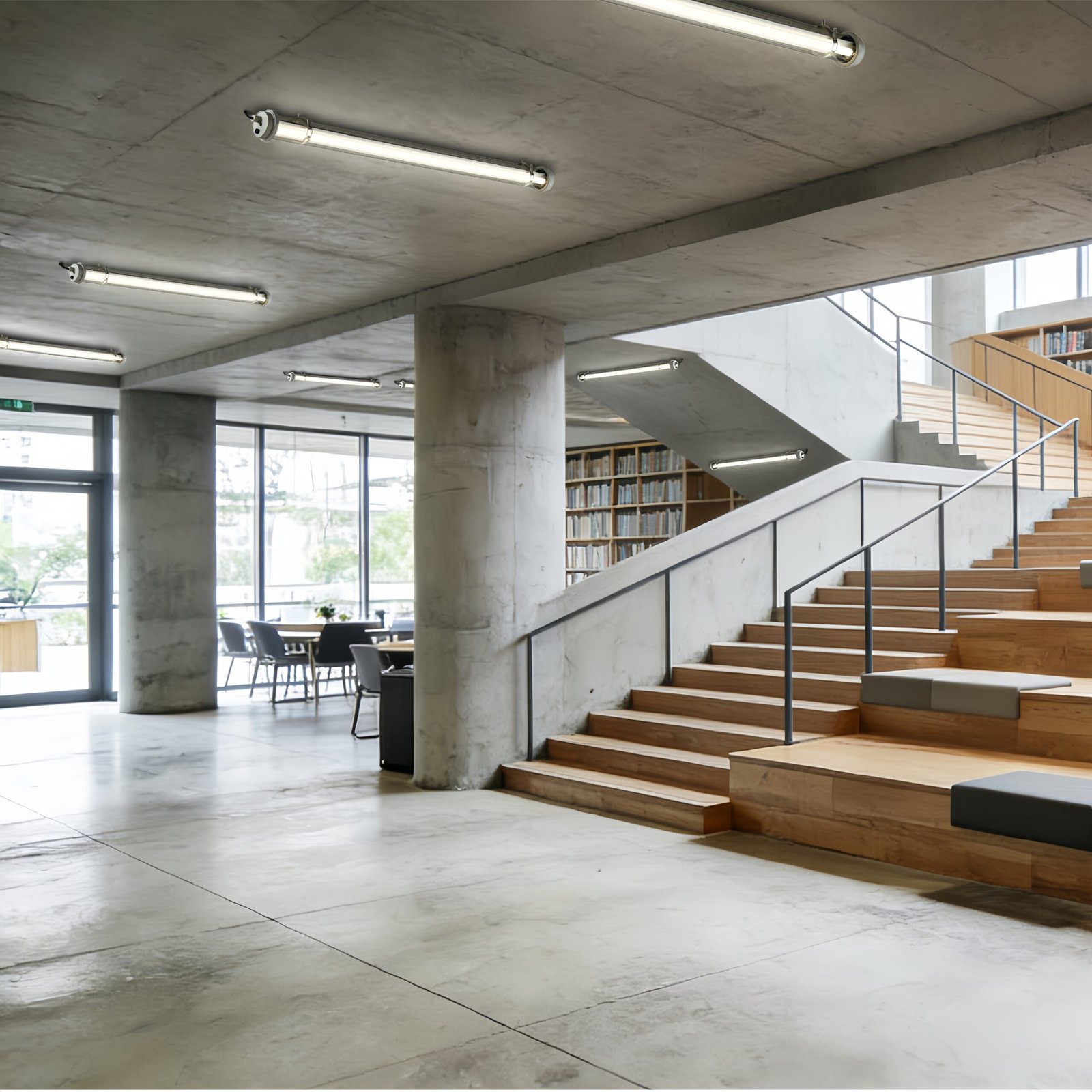 Forge Commercial LED Tri Proof Tubular MANI Forge supports wall, ceiling, and suspended mounting, allowing flexible integration across a wide range of commercial and public building layouts.