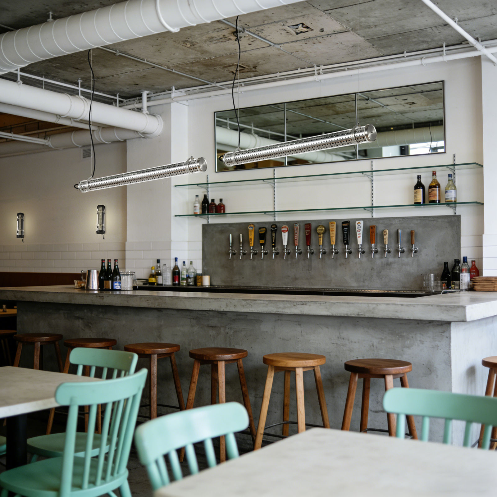 Perfo 360 Architectural Tubular Luminaire MANI flexible installation IP67 Ik10