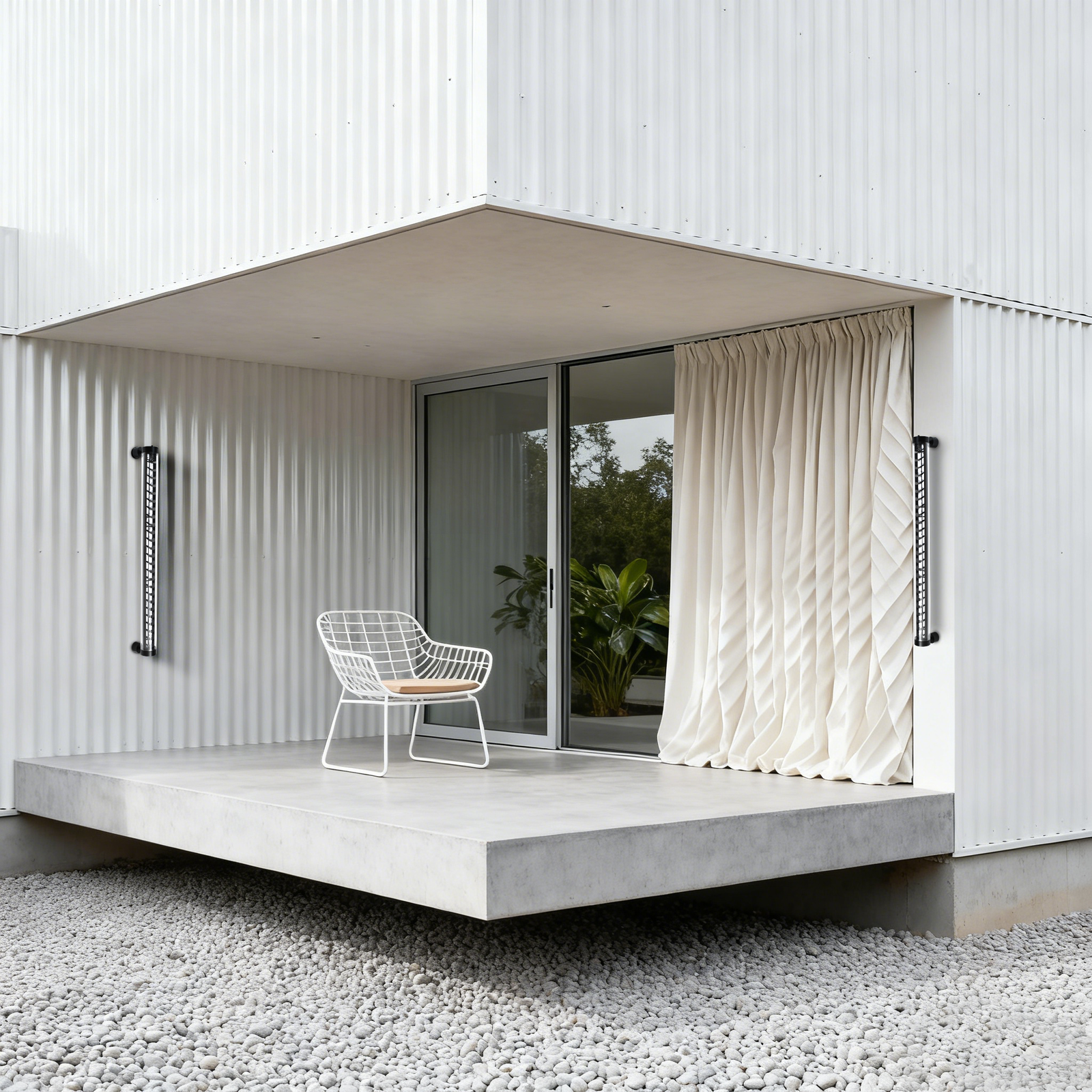 Aero Architectural Tubular Luminaire AREO adjustable tubular wall light with aluminum louver system