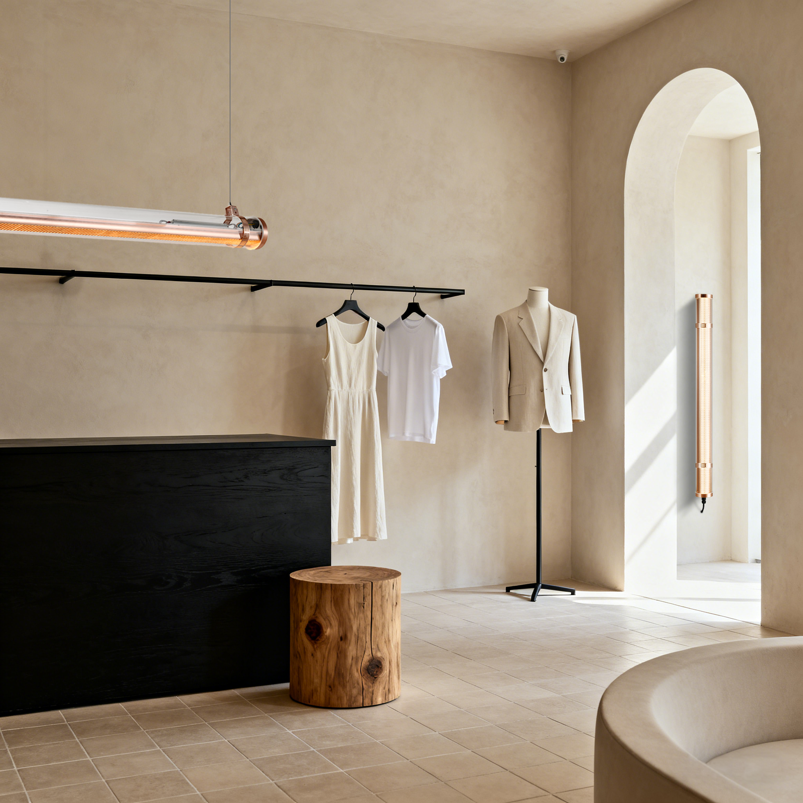 Titan Architectural Tubular Luminaire MANI flexible installation tubular IP67 Ik10