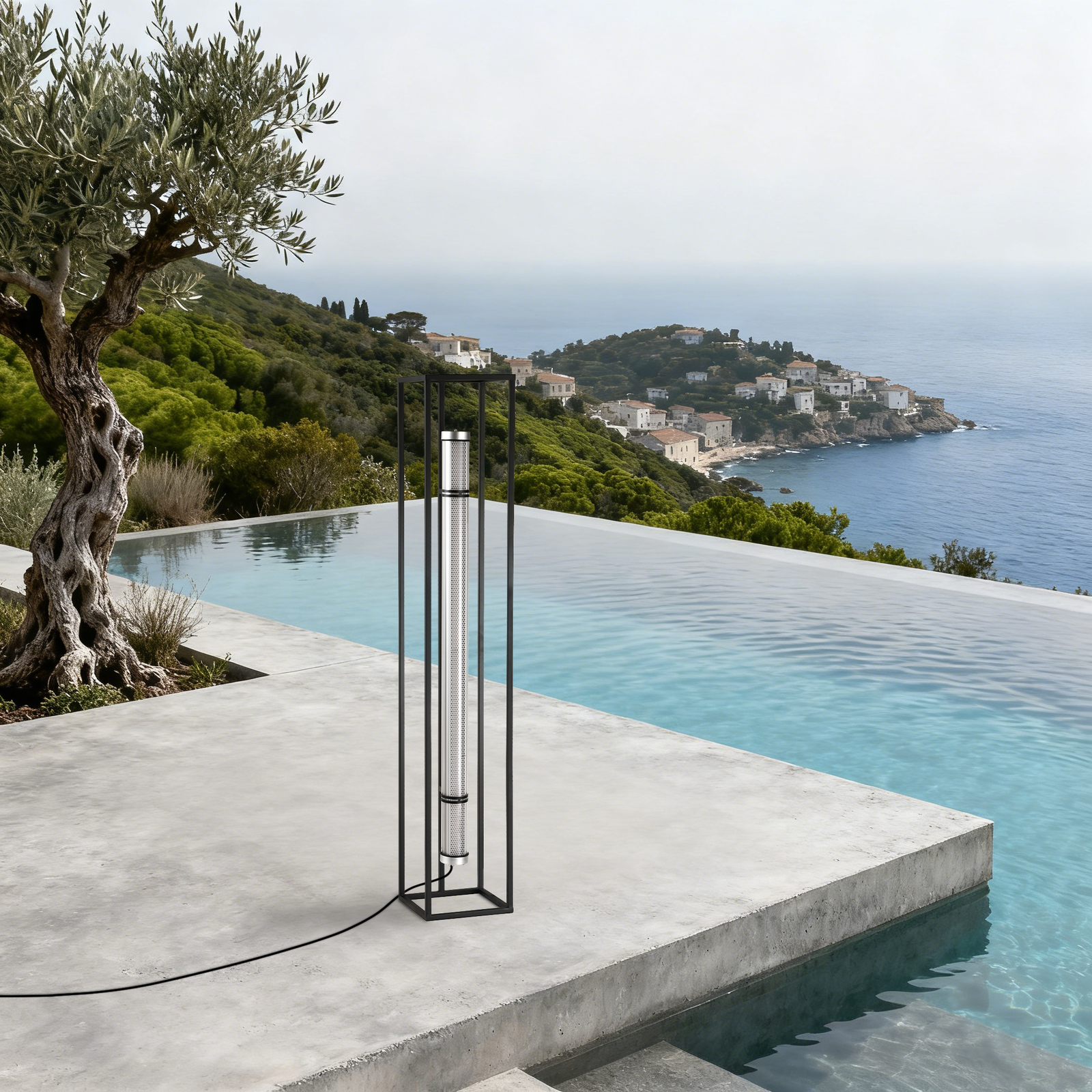 Framea Floor Architectural Tubular Floor Lamp MANI IP67 IK10 Tubular Floor Lamp for indoor and outdoor use