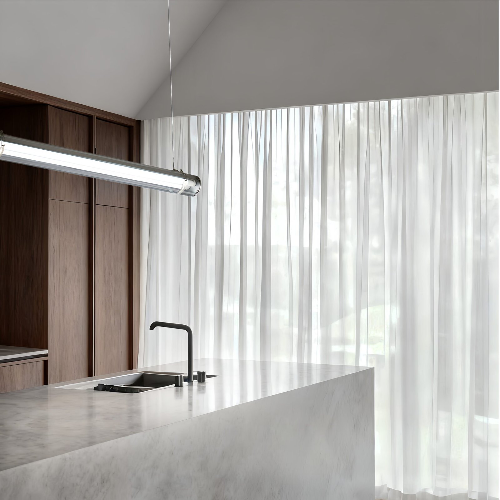 Swap Commercial LED Tri Proof T8 Tubular MANI Commercial tubular luminaire featuring an internal replaceable T8 LED tube, suitable for suspension or surface mounting