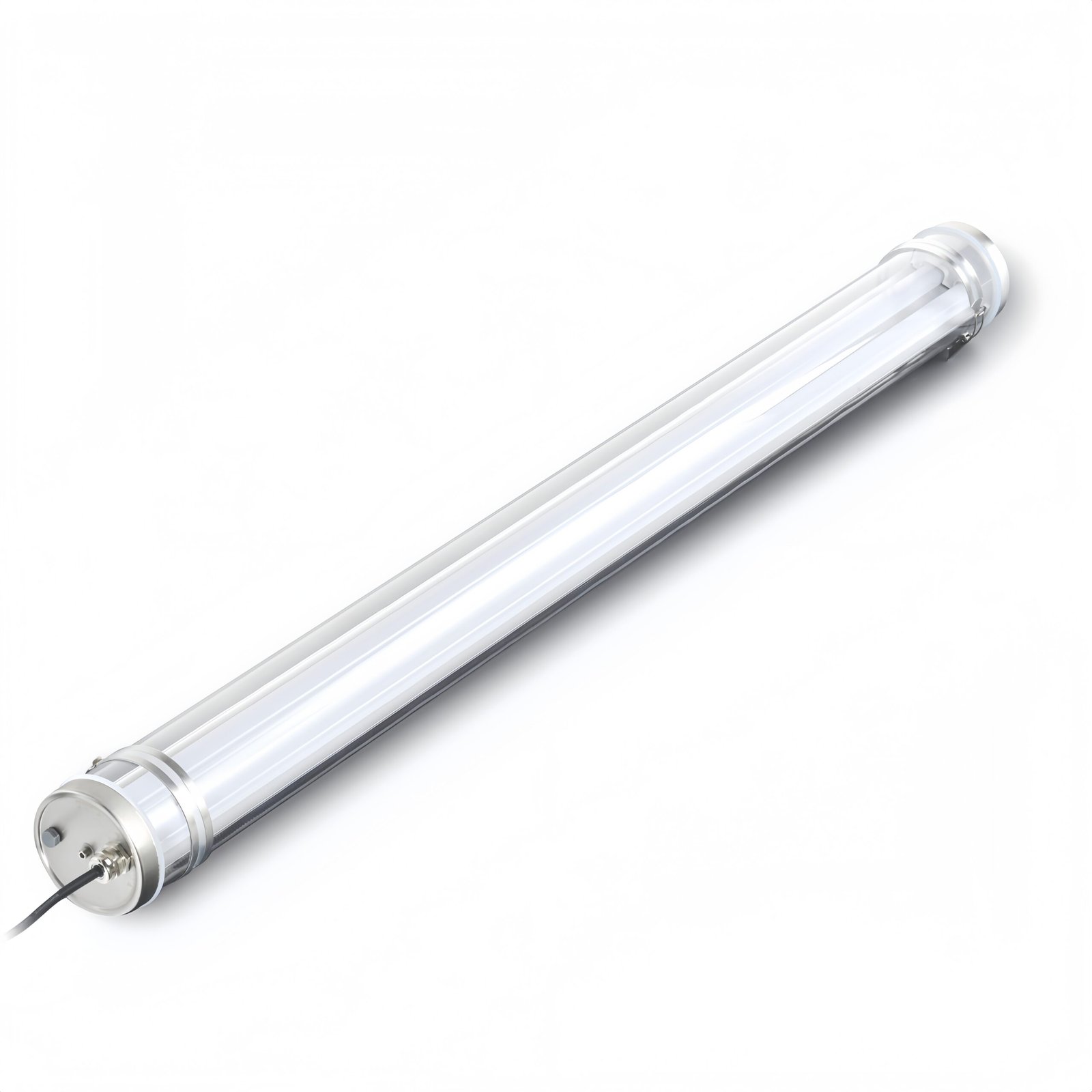 High strength protection industrial tubular tri-proof LED light with IK10, IP67, UV resistance and 960°C glow-wire resistance