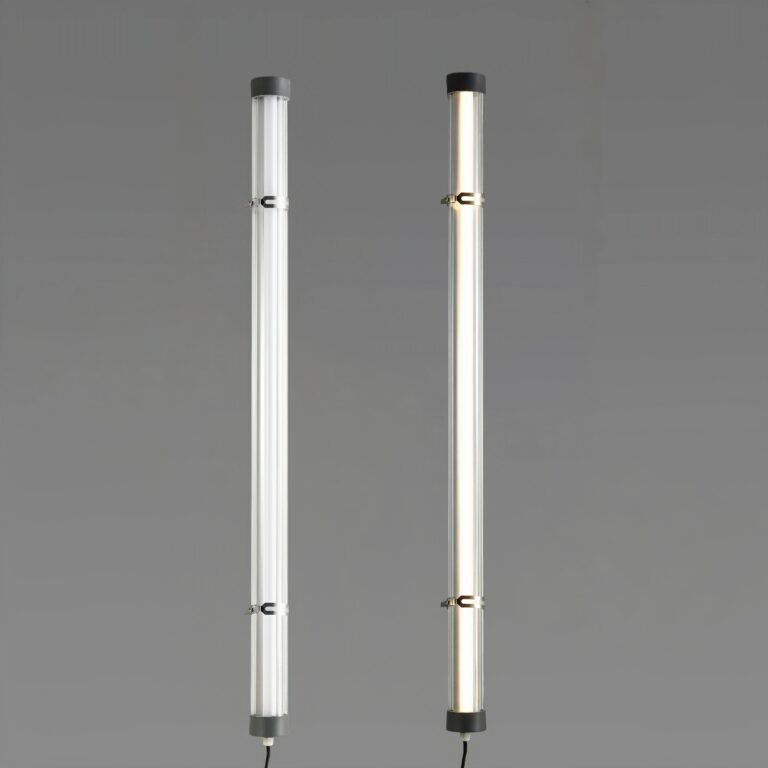 MANI IP65 IK10 tubular LED luminaire with redesigned end caps, impact-resistant polycarbonate housing