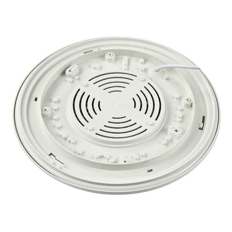 MC-802 Ceiling Light MANI MC-802 round LED bulkhead ceiling light in white finish with opal diffuser