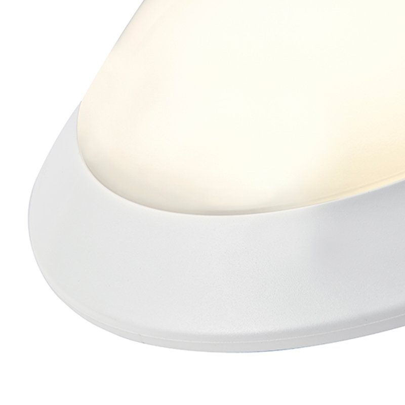 MC-802 Ceiling Light MANI MC-802 round LED bulkhead ceiling light in white finish with opal diffuser