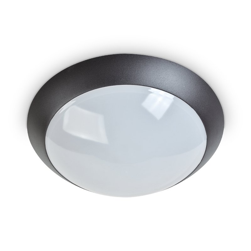 MC-804 Ceiling Light MANI MC-804 LED bulkhead light with die-cast aluminum base and polycarbonate diffuser rated IP54 and IK10