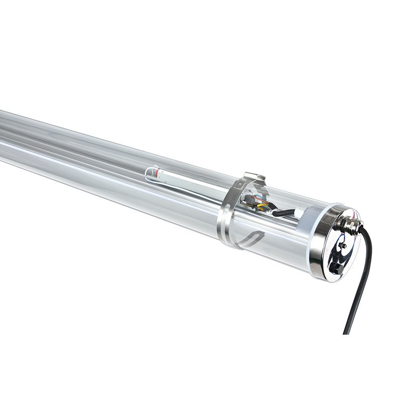 High strength protection industrial tubular tri-proof LED light with IK10, IP67, UV resistance and 960°C glow-wire resistance